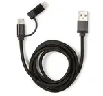 Cable | 2-in-1 Braided | Black