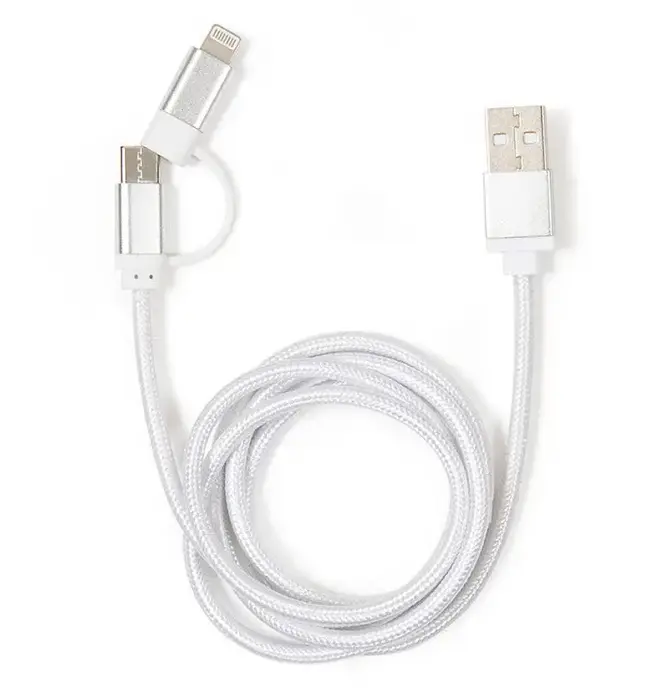 Cable | 2-in-1 Braided | Silver