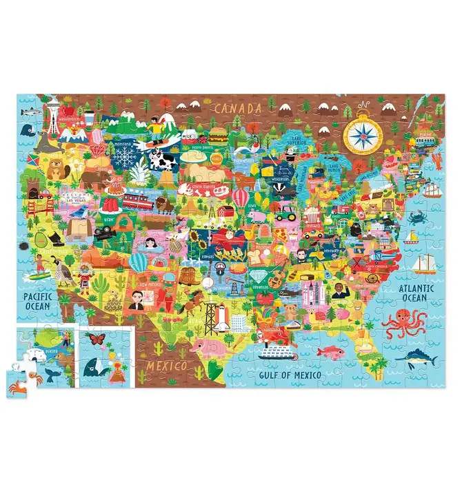 Puzzle | 200-Piece | USA Shaped