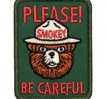 Patch | Embroidered | Please Be Careful | Smokey Bear