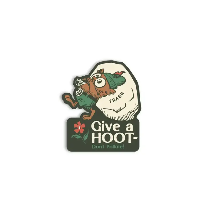 Sticker | Vinyl | Give A Hoot, Don't Pollute | Woodsy Owl
