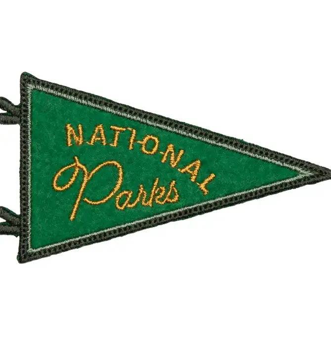 Patch | Embroidered | National Parks Pennant | Green