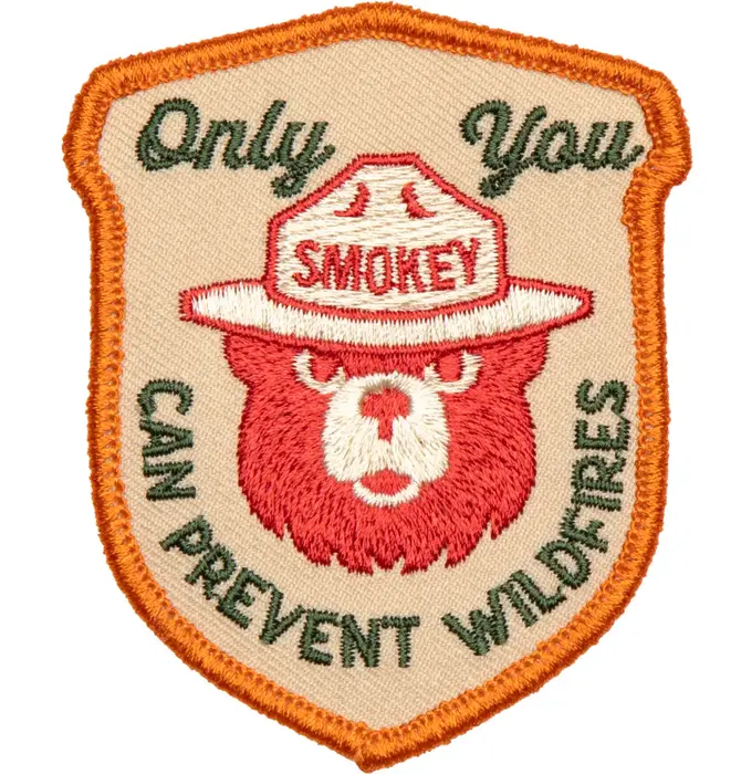 Patch | Embroidered | Only You Can Prevent Wildfires | Smokey Bear