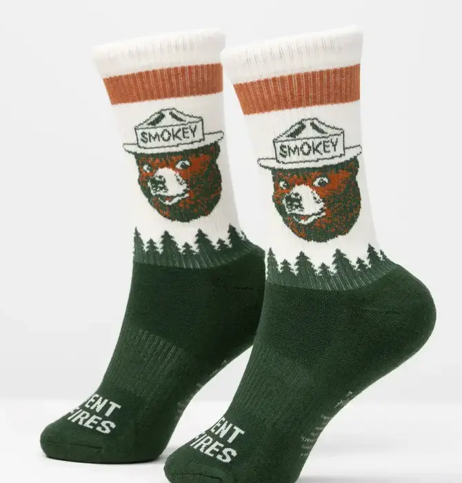 Socks | Organic Cotton | Prevent Wildfires | Smokey Bear | Small/Medium Unisex