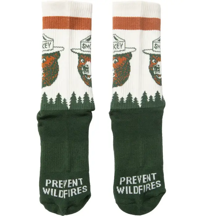 Socks | Organic Cotton | Prevent Wildfires | Smokey Bear | Small/Medium Unisex