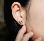 Earring Single | Mixed Metal Banana Post