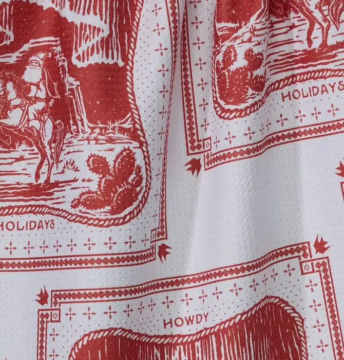 Tea Towel | Microfiber Holiday | Cowboy Christmas