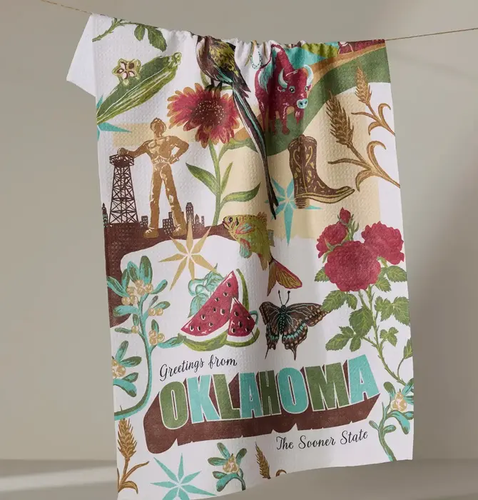 Tea Towel | Microfiber | Greetings from Oklahoma