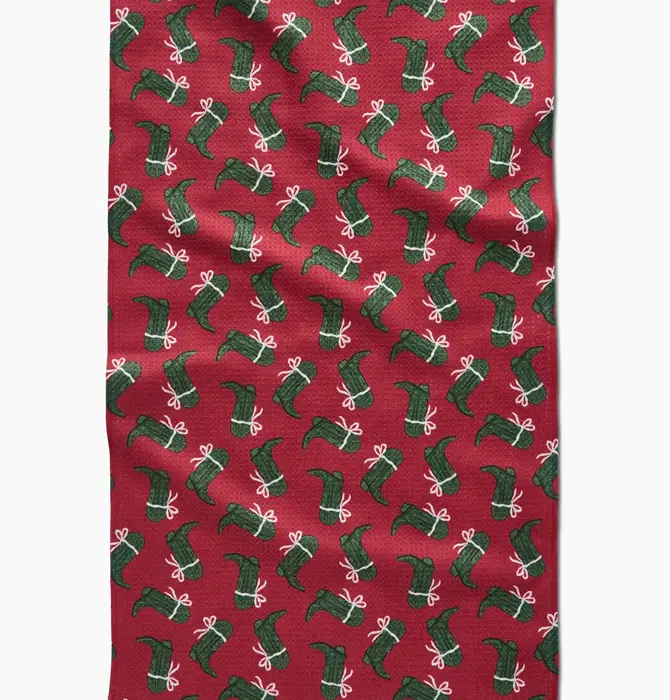 Tea Towel | Microfiber Holiday | Merry Boots