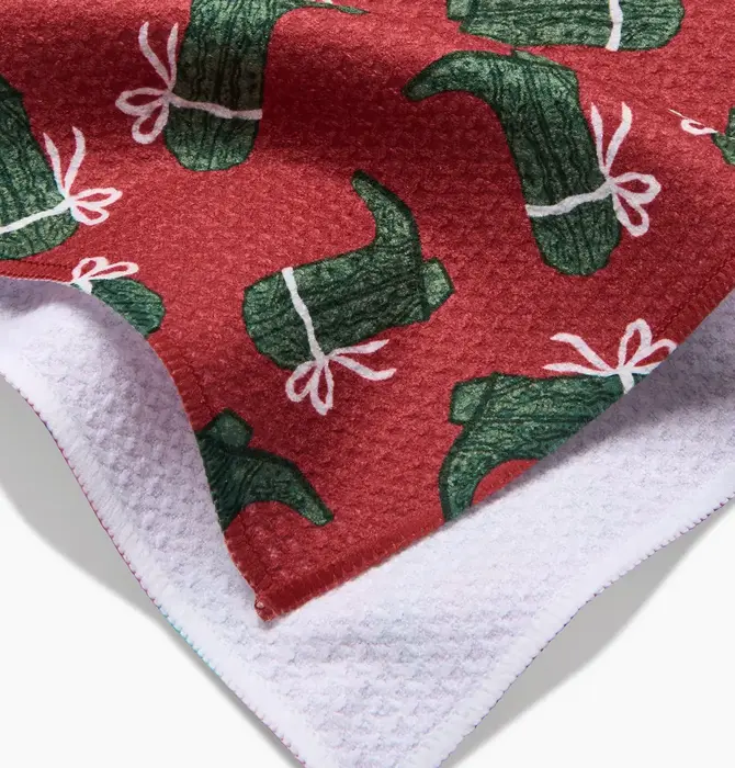 Tea Towel | Microfiber Holiday | Merry Boots
