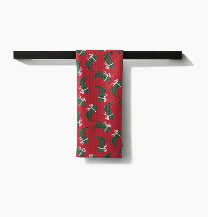 Tea Towel | Microfiber Holiday | Merry Boots