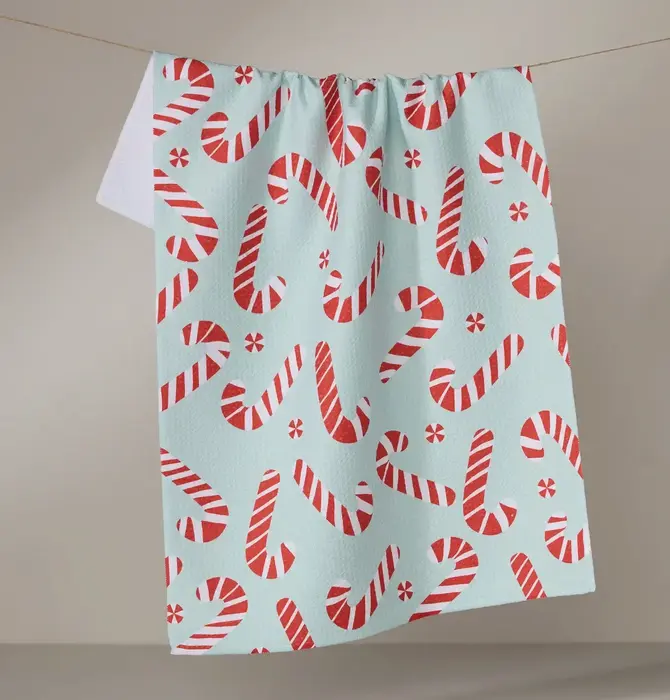 Tea Towel | Microfiber Holiday | Peppermint Twist