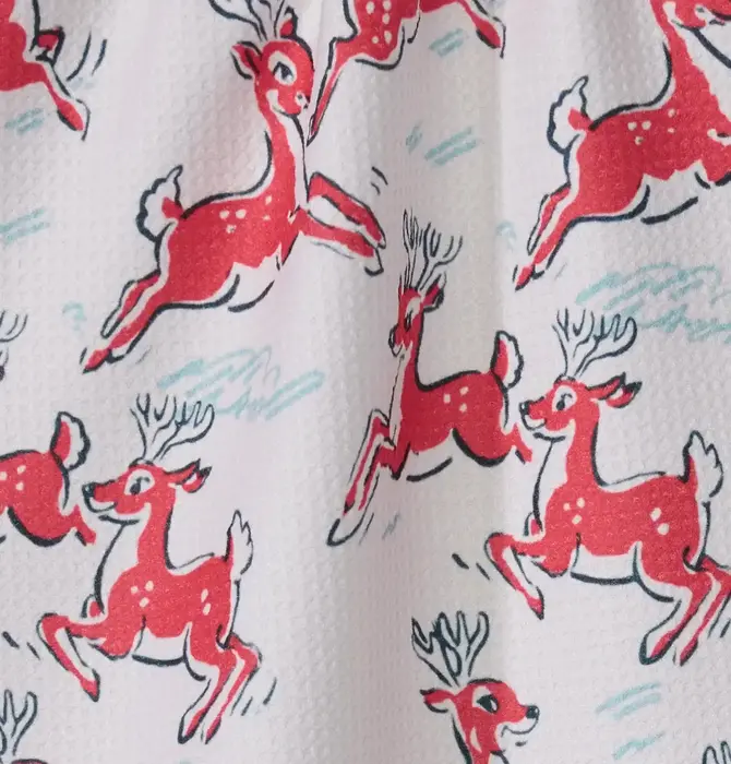 Tea Towel | Microfiber Holiday | Prancing Reindeer