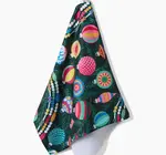 Tea Towel | Microfiber Holiday | Shiny Ornaments