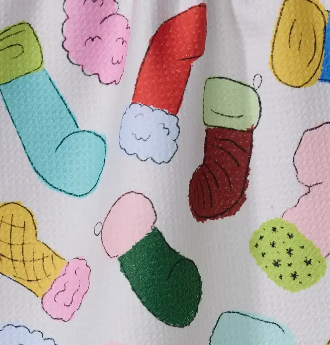 Tea Towel | Microfiber Holiday | Silly Stockings