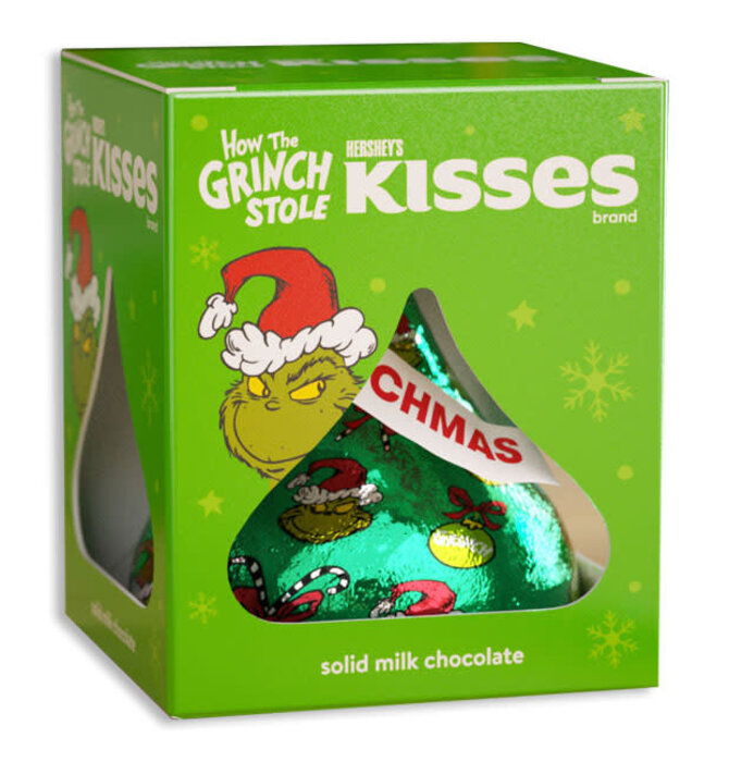 Candy | Hershey's Milk Chocolate Kiss | Grinch Foil