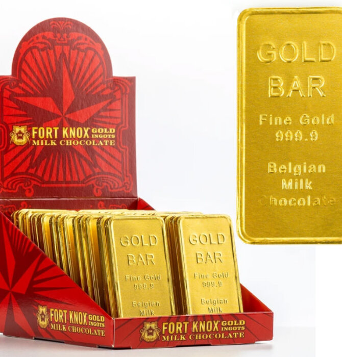 Candy | Fort Knox Gold Ingots | Milk Chocolate