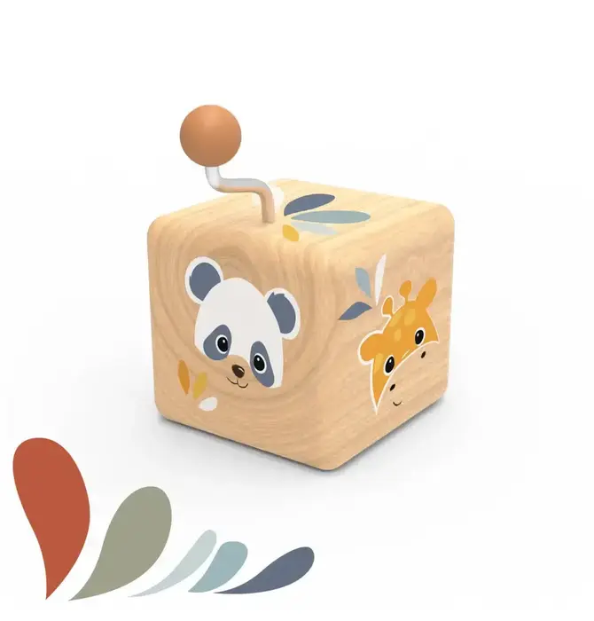 Toy | Music Box Wooden | Animal Faces