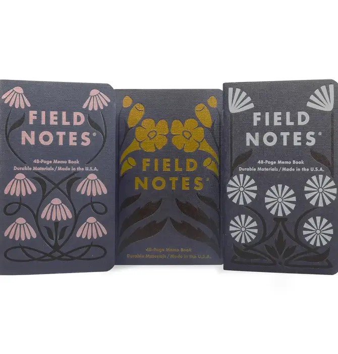 Memo Book | Fall Flowers Ruled |  3-Pack