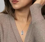 Necklace | Sterling Candle | Bronze Flame | 18"