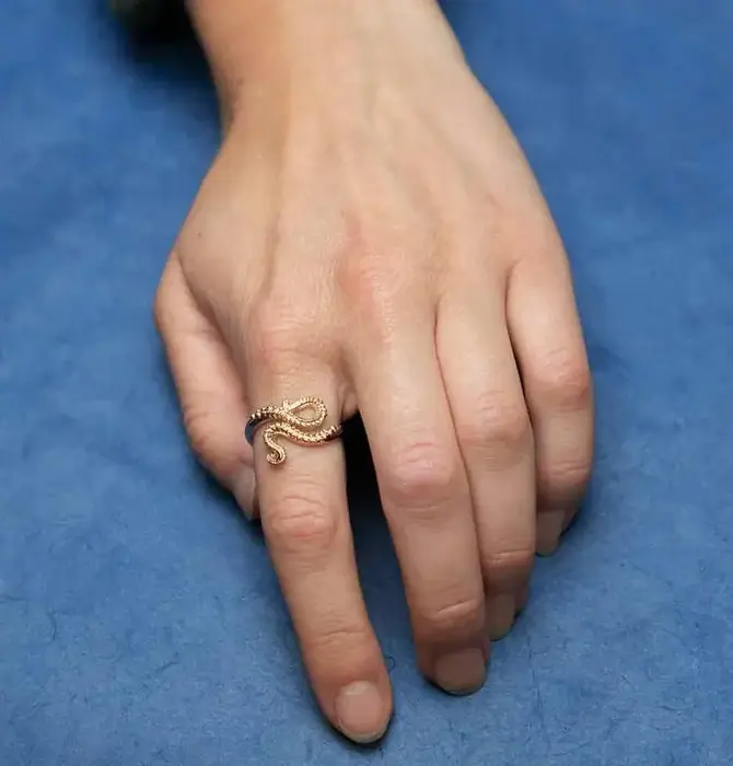 Ring | Bronze Octopus Tentacle | Adjustable Size 7