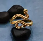 Ring | Bronze Octopus Tentacle | Adjustable Size 7