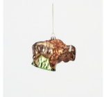 Ornament | 3D Glass | Buffalo/Bison | 4.5"