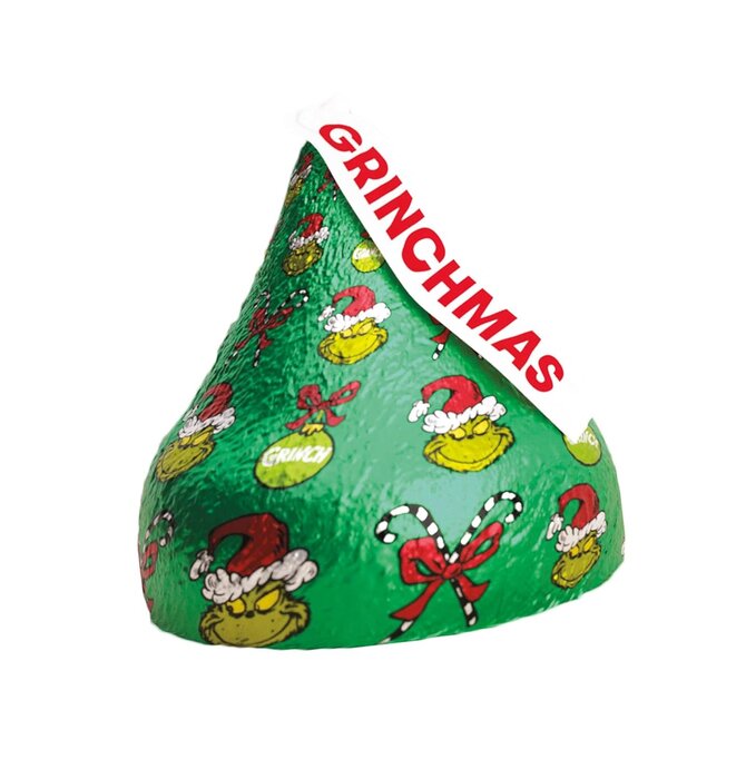 Candy | Hershey's Milk Chocolate Kiss | Grinch Foil