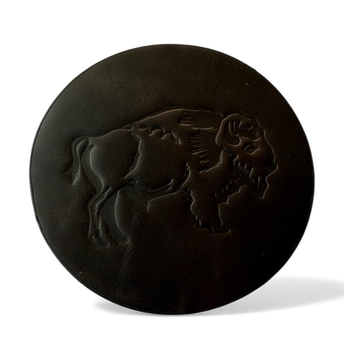Coaster | Leather Embossed | Buffalo/Bison