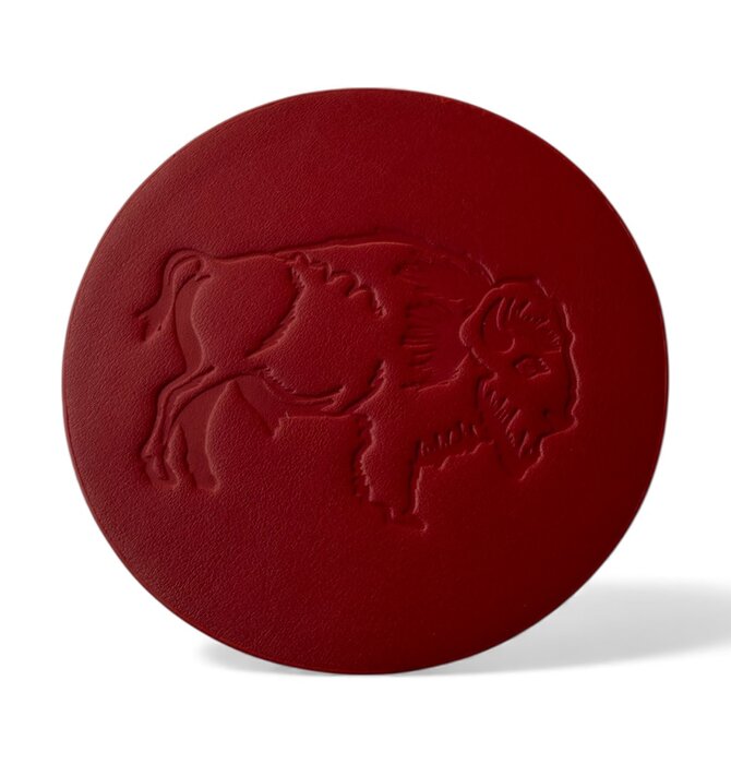Coaster | Leather Embossed | Buffalo/Bison