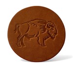 Coaster | Leather Embossed | Buffalo/Bison