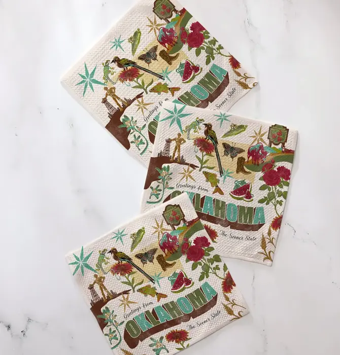 Dishcoth Set | Microfiber | Greetings from Oklahoma