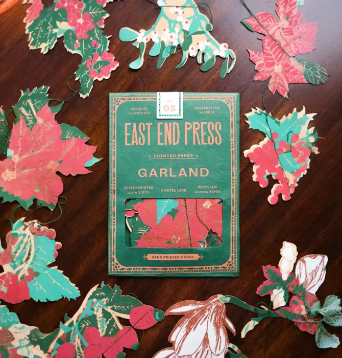 Garland - Recycled Cotton Paper | Winter Foliage