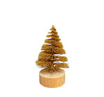 Tree | Sisal Bottle Brush | Gold Glitter