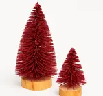 Tree | Sisal Bottle Brush | Red Glitter