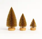 Tree | Sisal Bottle Brush | Gold Glitter