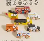 Toy Set | Emergency Helicopter & Rescue Cars | Classic Wooden