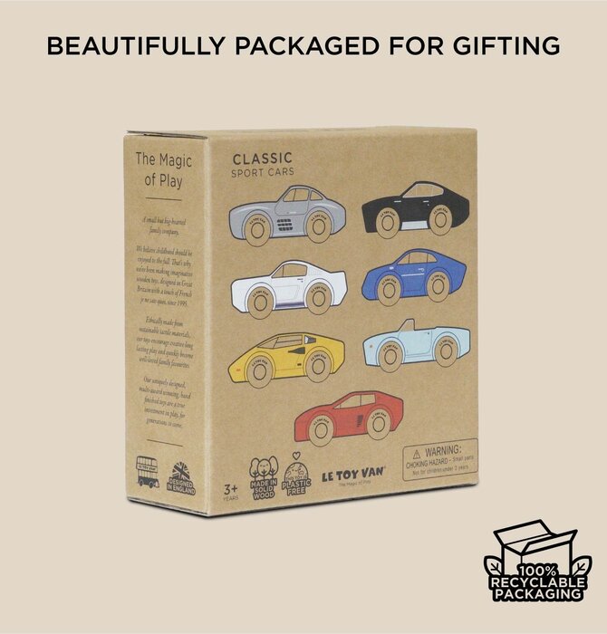 Toy Set | Sports Cars | Classic Wooden
