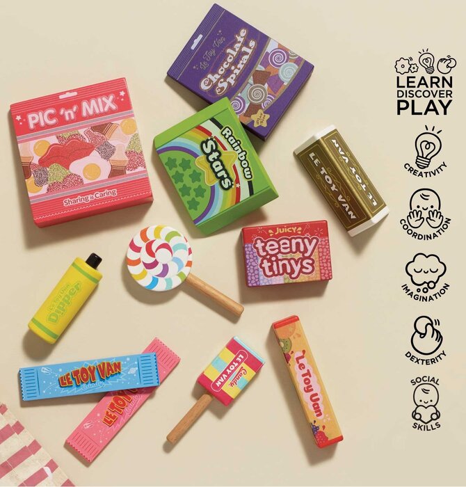 Toy Set | Retro Sweet & Candy | Classic Wooden
