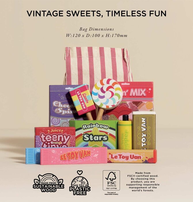 Toy Set | Retro Sweet & Candy | Classic Wooden