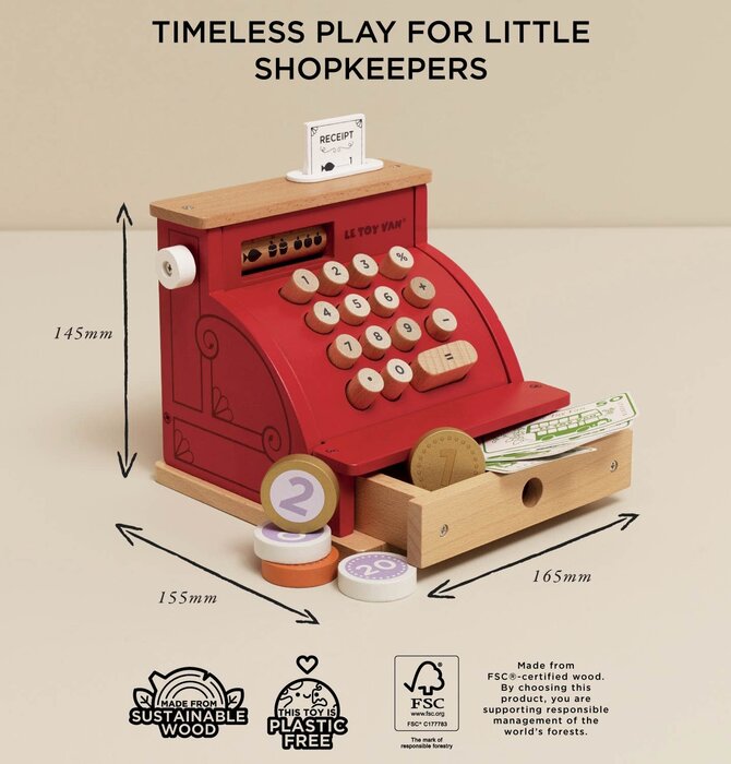 Toy | Cash Register & Money | Classic Wooden