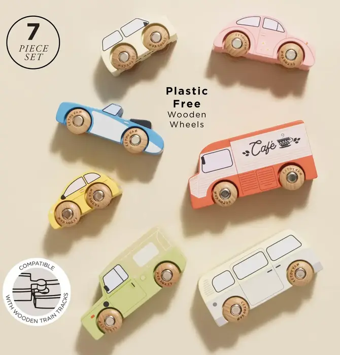 Toy Set | Vintage Cars | Classic Wooden