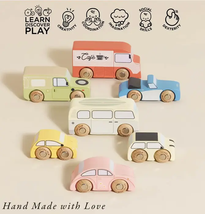 Toy Set | Vintage Cars | Classic Wooden