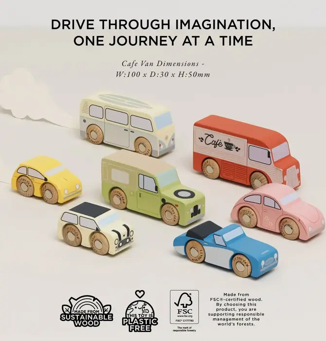 Toy Set | Vintage Cars | Classic Wooden