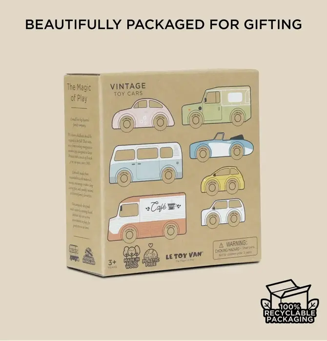 Toy Set | Vintage Cars | Classic Wooden