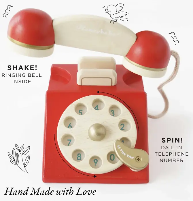 Toy | Vintage Phone | Classic Wooden