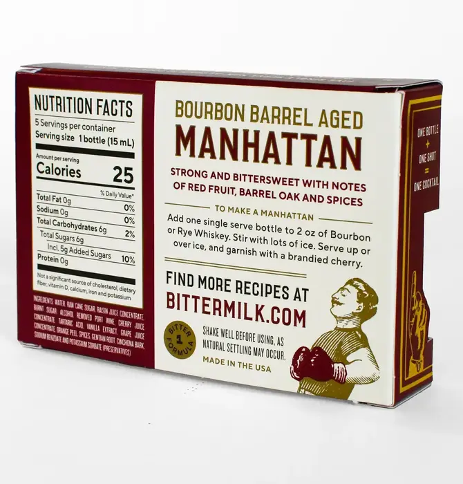 Cocktail Mixer | Bourbon Barrel Aged Manhattan | 5 Pack - Single Serve