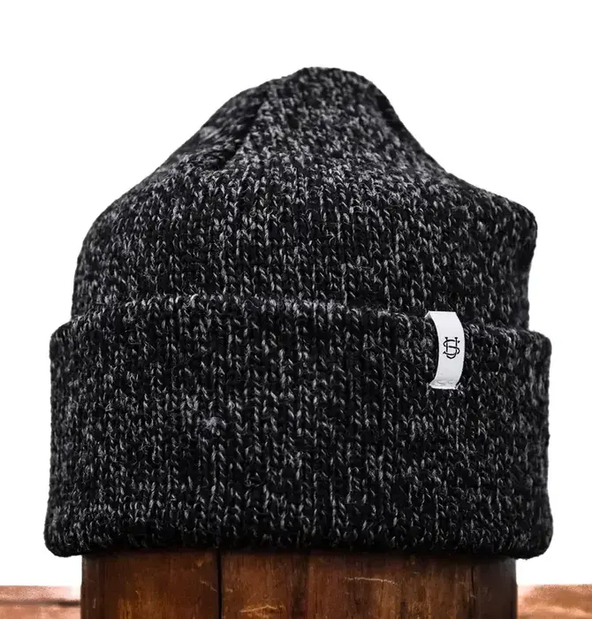 Beanie | Ragg Wool | Black Melange