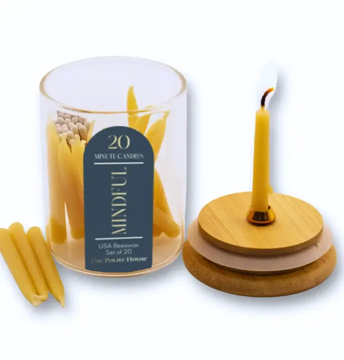 Candle | Beeswax | 20 Minute Mindful