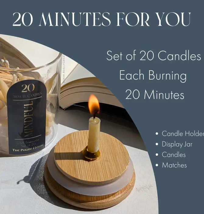 Candle | Beeswax | 20 Minute Mindful